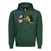 Sports Green DAFTPUNK Japanese Zipper Hoodie - artisFamous