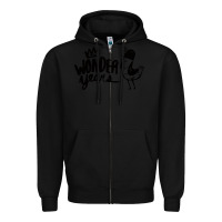 Black The Wonder Years Zipper Hoodie - artisFamous