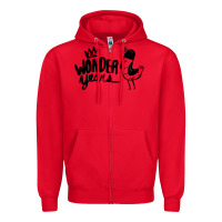Red The Wonder Years Zipper Hoodie - artisFamous