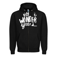 Black The Wonder Years Zipper Hoodie - artisFamous