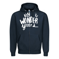Navy The Wonder Years Zipper Hoodie - artisFamous