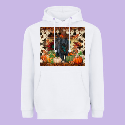 Fall Black Angus Heavyweight Hoodie Designed By Ranaportraitstore