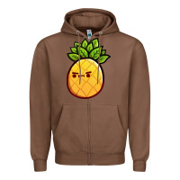 Chestnut pineapple fruits Zipper Hoodie - artisFamous