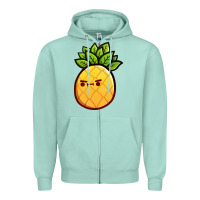 Seafoam pineapple fruits Zipper Hoodie - artisFamous