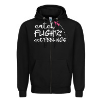 Black flights Zipper Hoodie - artisFamous
