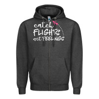 Charcoal Heather flights Zipper Hoodie - artisFamous