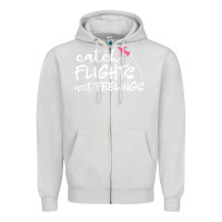 Dove Grey flights Zipper Hoodie - artisFamous