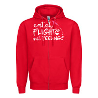 Red flights Zipper Hoodie - artisFamous