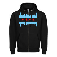 Black awesome chicago city Zipper Hoodie - artisFamous
