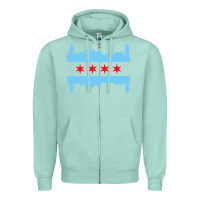 Seafoam awesome chicago city Zipper Hoodie - artisFamous