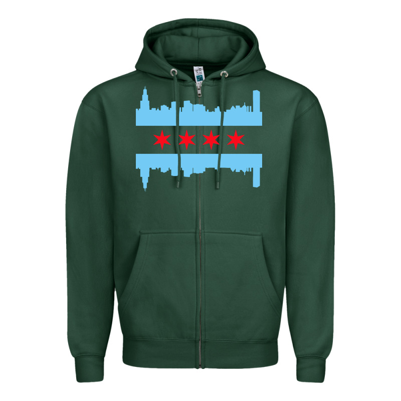 Awesome Chicago City Zipper Hoodie by artisFamous | Teevron