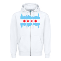 White awesome chicago city Zipper Hoodie - artisFamous