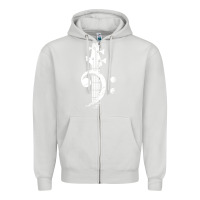 Dove Grey musical guitar bass Zipper Hoodie - artisFamous