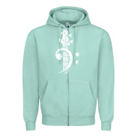 Seafoam musical guitar bass Zipper Hoodie - artisFamous