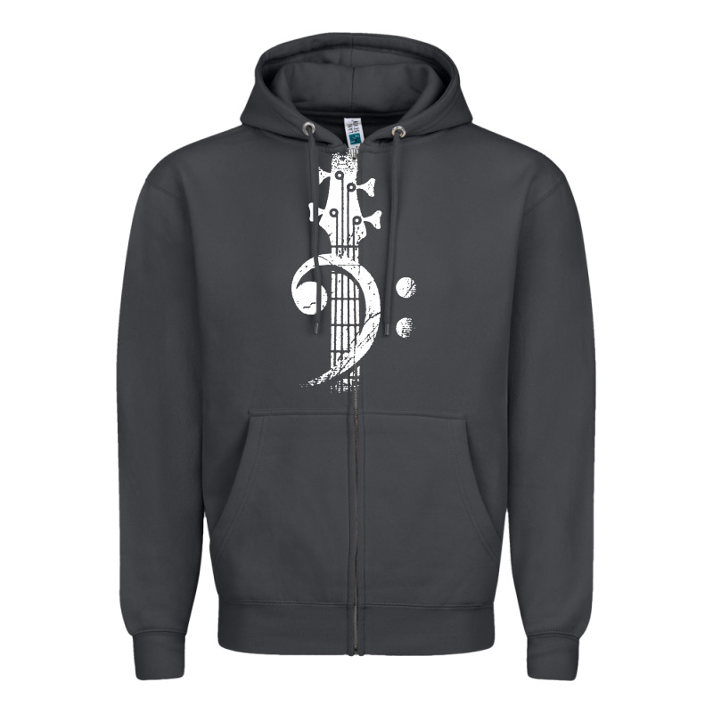 Musical Guitar Bass Zipper Hoodie by artisFamous | Teevron