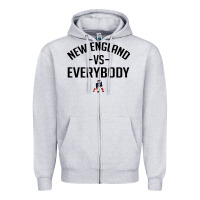 Heather Grey new england Zipper Hoodie - artisFamous