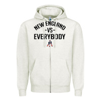 Oatmeal Heather new england Zipper Hoodie - artisFamous