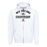 White new england Zipper Hoodie - artisFamous