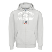 Dove Grey new england everybody Zipper Hoodie - artisFamous