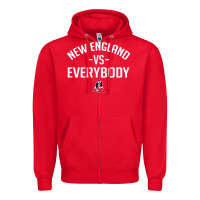 Red new england everybody Zipper Hoodie - artisFamous