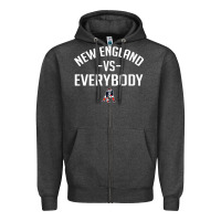 Charcoal Heather new england everybody Zipper Hoodie - artisFamous