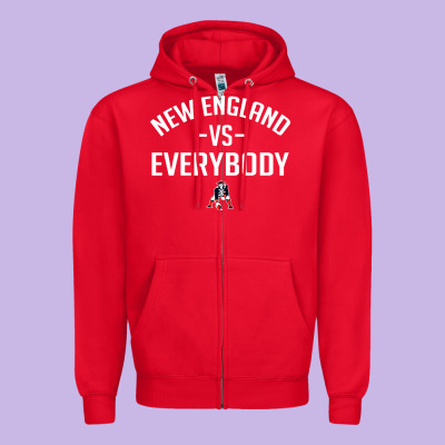 New England Everybody Zipper Hoodie Designed By Artisfamous
