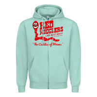 Seafoam red wigglers Zipper Hoodie - artisFamous
