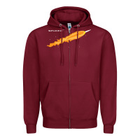 Burgundy SpaceX Rocket Zipper Hoodie - artisFamous