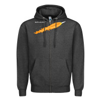 Charcoal Heather SpaceX Rocket Zipper Hoodie - artisFamous