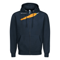 Navy SpaceX Rocket Zipper Hoodie - artisFamous