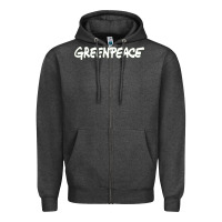Charcoal Heather Greenpeace Zipper Hoodie - artisFamous