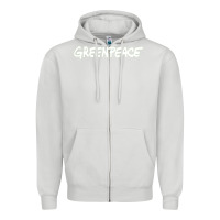 Dove Grey Greenpeace Zipper Hoodie - artisFamous