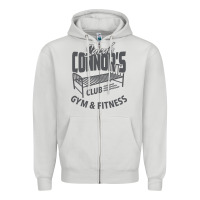 Dove Grey Sarah Connor's Club - Gym & Fitness Zipper Hoodie - artisFamous