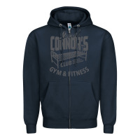 Navy Sarah Connor's Club - Gym & Fitness Zipper Hoodie - artisFamous