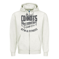 Oatmeal Heather Sarah Connor's Club - Gym & Fitness Zipper Hoodie - artisFamous