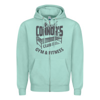 Seafoam Sarah Connor's Club - Gym & Fitness Zipper Hoodie - artisFamous