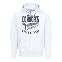 White Sarah Connor's Club - Gym & Fitness Zipper Hoodie - artisFamous