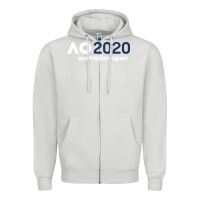 Dove Grey australian open Zipper Hoodie - artisFamous