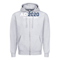 Heather Grey australian open Zipper Hoodie - artisFamous