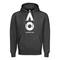 Charcoal Heather australian open Zipper Hoodie - artisFamous