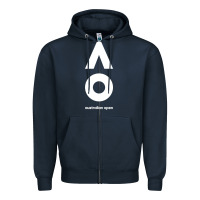 Navy australian open Zipper Hoodie - artisFamous