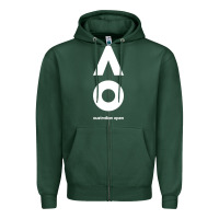 Sports Green australian open Zipper Hoodie - artisFamous