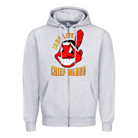 Heather Grey long live chief wahoos Zipper Hoodie - artisFamous