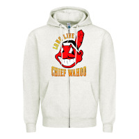 Oatmeal Heather long live chief wahoos Zipper Hoodie - artisFamous