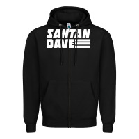 Black Santan Dave Zipper Hoodie - artisFamous