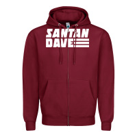 Burgundy Santan Dave Zipper Hoodie - artisFamous