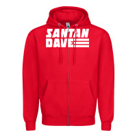 Red Santan Dave Zipper Hoodie - artisFamous