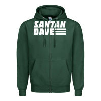 Sports Green Santan Dave Zipper Hoodie - artisFamous