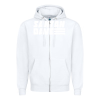 White Santan Dave Zipper Hoodie - artisFamous