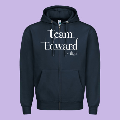 Team Edward Twilight Zipper Hoodie Designed By Artisfamous